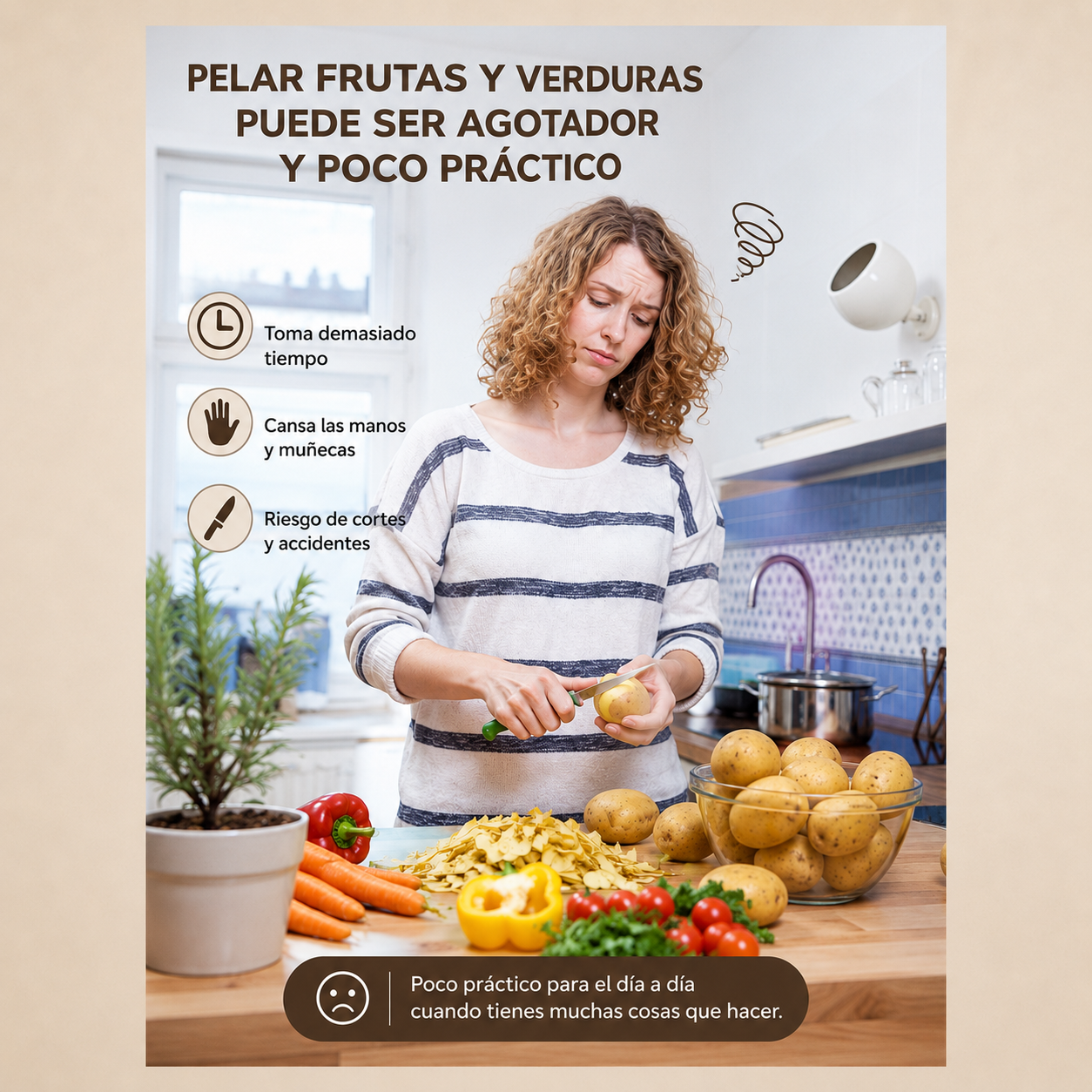 Peladora de frutas y verduras eléctrico | Pela rápido, sencillo y sin esfuerzo